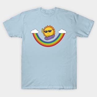 Sun rainbow skateboard T-Shirt